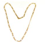 9ct gold Figaro necklace with lobster claw clasp 55cm 8.7gm