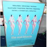 Framed movie poster - The Real Blonde starring Darryl Hannah, released in 1997. O/all frame size