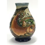 Moorcroft Philip Gibson Trout vase. 5" tall (ref 123).