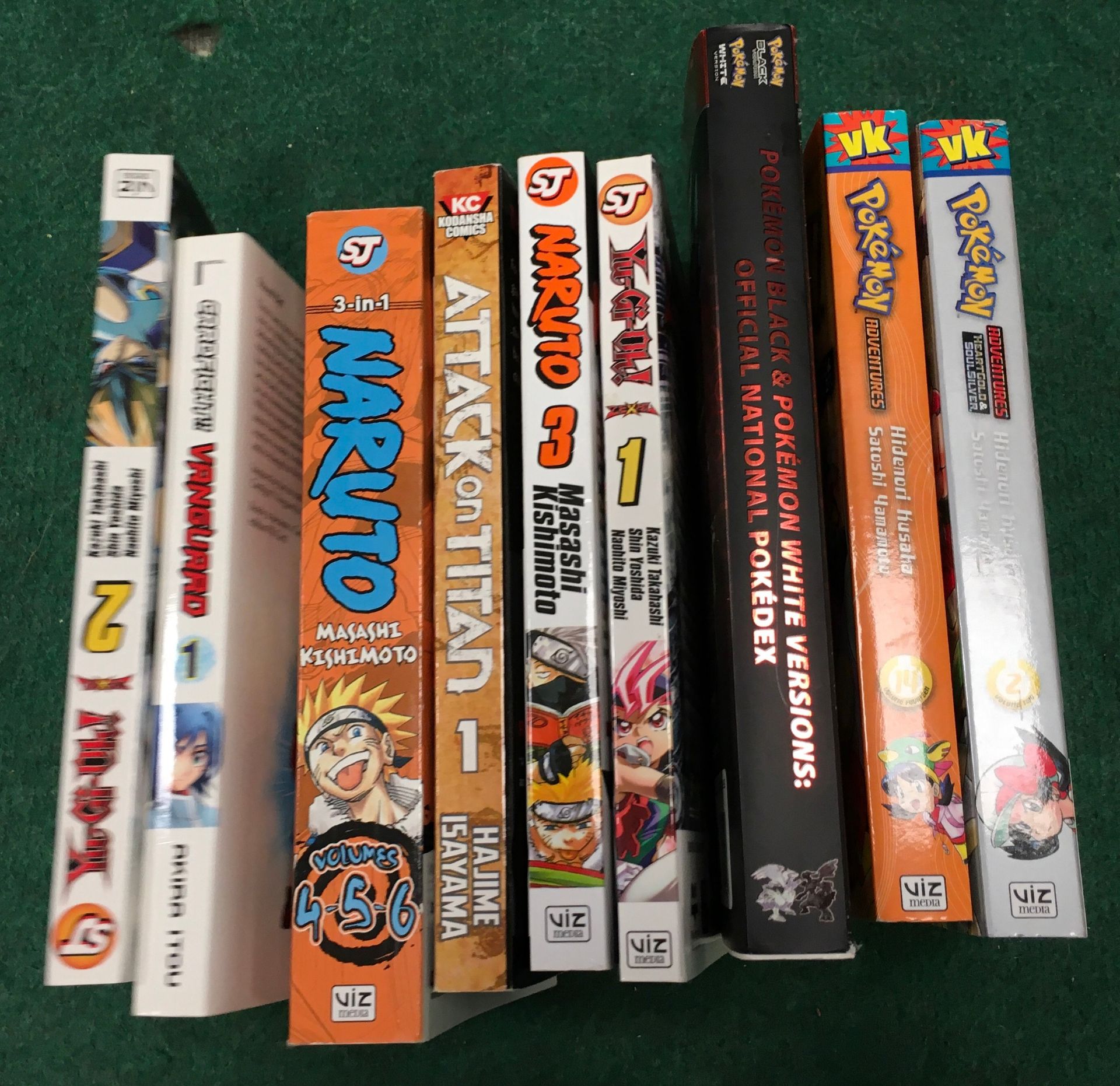 Collection of Manga paperback books to include some Pokemon (9).