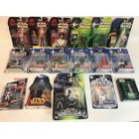 17 modern sealed carded Star Wars figures to include - Jar Jar Binks - Danni Faytonni - Yoda -