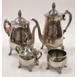 Vintage 4 piece silver plate tea/coffee set