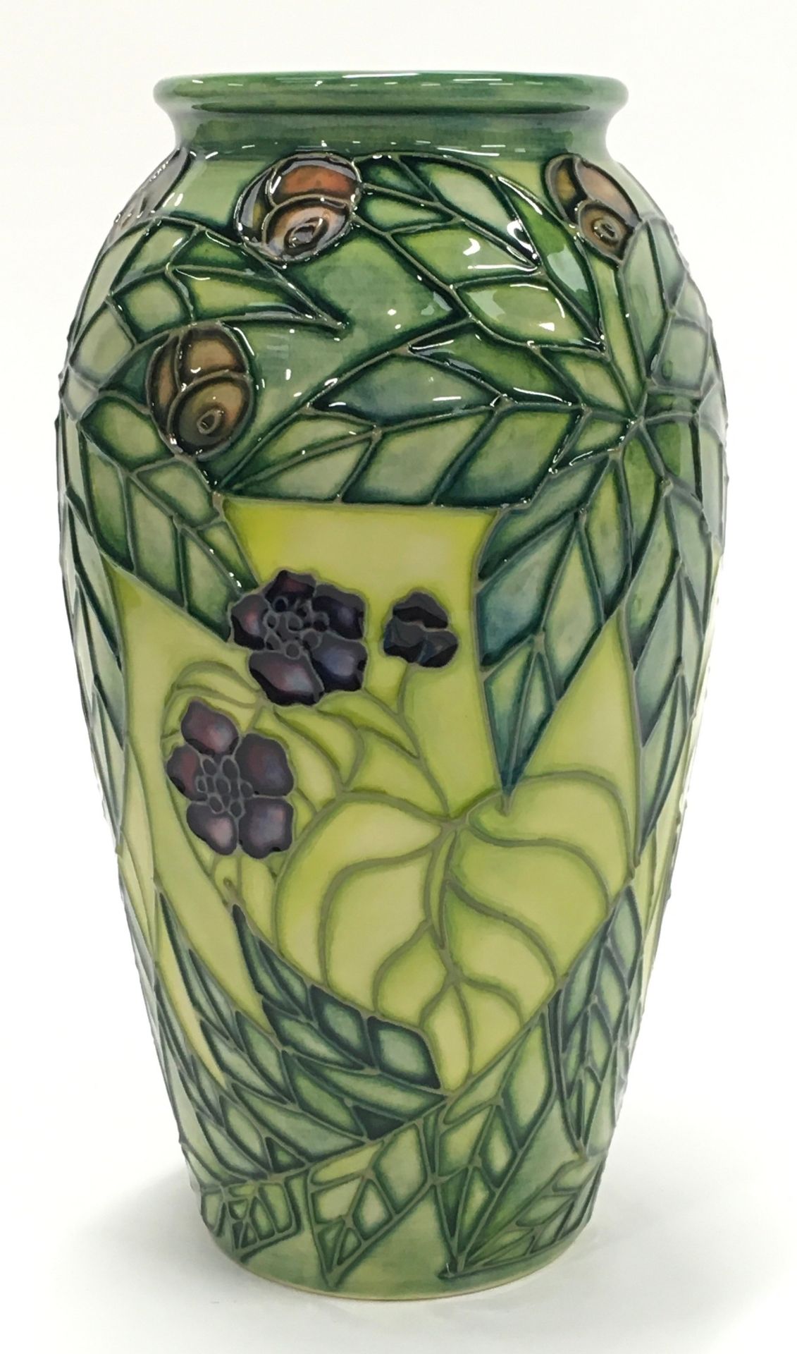 Moorcroft Sally Tuffin Rain Forest vase 1994. Limited edition 41/100. Tubeliner Gillian Leese.