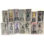 13 DC Eaglemoss Figures / Chess Pieces in boxes and approx 13cm tall.