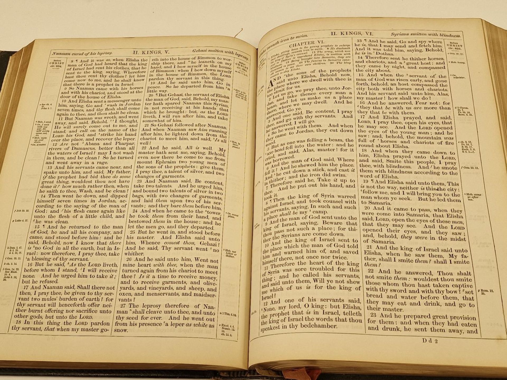 19th century Holy Bible by Eyre and Spottiswoode - Image 2 of 4