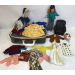 Case with Sindy doll and various clothing and accessories etc.