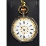 Silver 935 pocket watch, working.