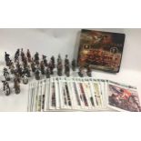 Collection of 29 Del. prado Napoleonic Era painted metal soldiers on horseback with their related