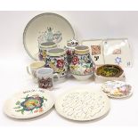 Poole Pottery large collection to include Freeform plate and traditional pieces (13).