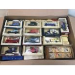 Many die cast boxed vehicles from Lledo to include - Coca Cola - Walkers - Cadburys - Homepride etc.