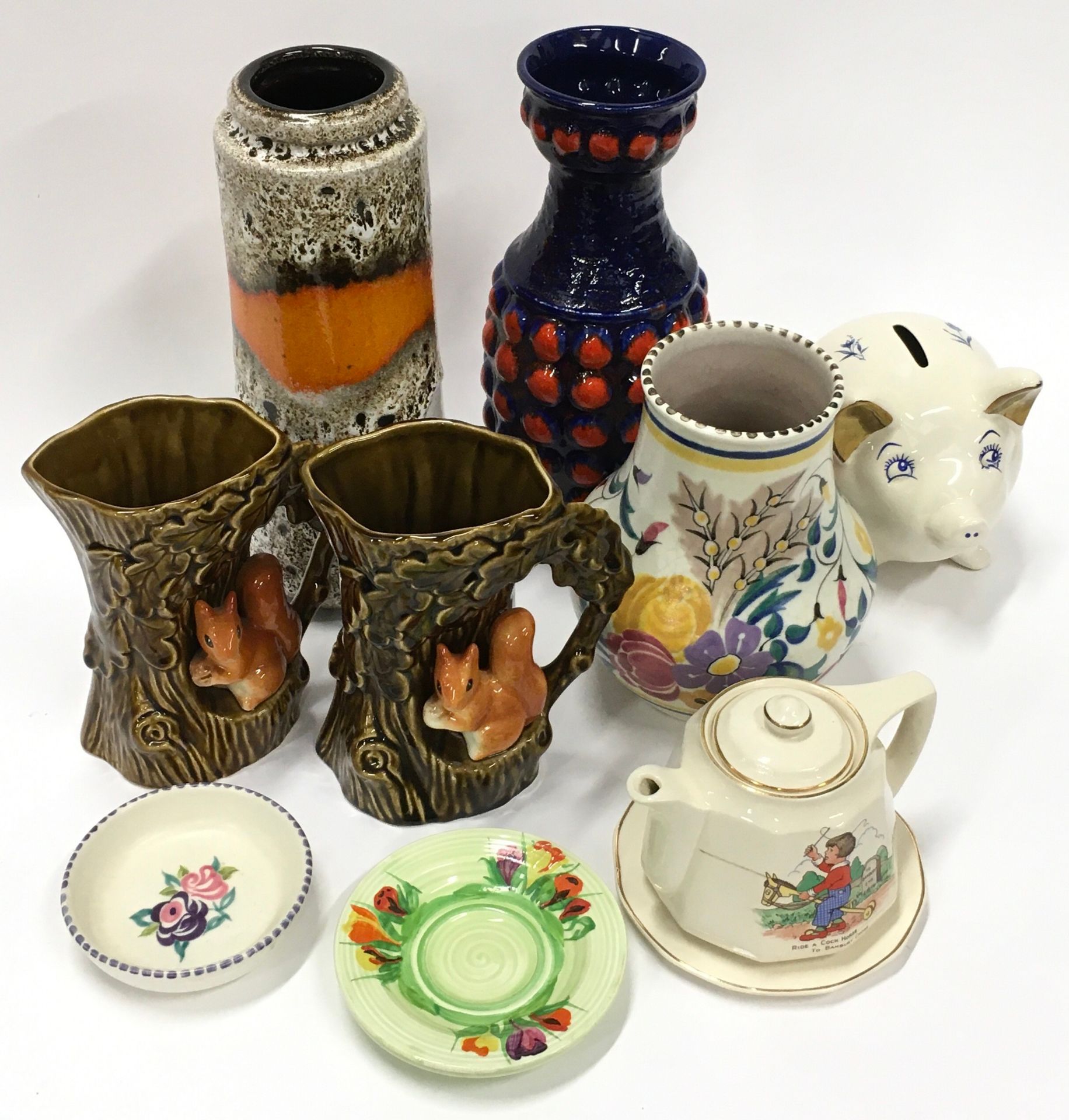 Mixed ceramics to include Sylvac, Clarice Cliff, West German Lava and Poole Pottery. - Image 2 of 4