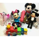 Disney characters x 5. Including a Minnie Mouse Phone - Simba Unicorn - Mickey Mouse Train and 2