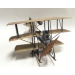 Metal handmade model of a Tri-Plane. Made to a good standard.