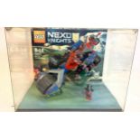 LEGO Ex Shop Display Case With Lego Nexo Knights 70319 Macy’s Thunder Mace Set. Condition is