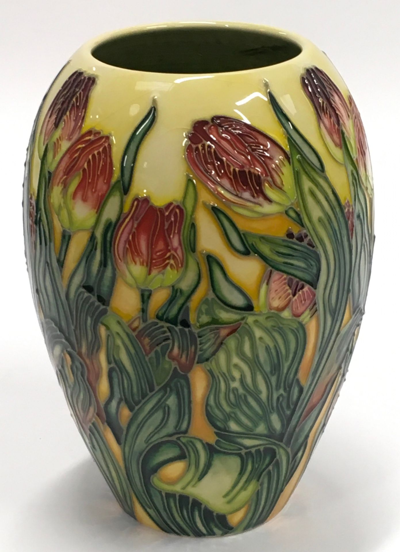 Moorcroft Emma Bossons Springtime vase 1998. Tubeliner Marie Penkethman. Paintress Marg Hill. 7" - Image 2 of 4