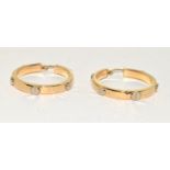 9ct gold ladies round hoop earrings in the Cartier love style 30mm