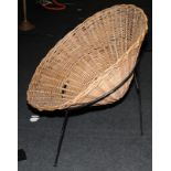 Terence Conran designed C8 wicker cone chair. Width across chair 94cms