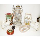 Large collection of mixed china cabinet collectables to include Wedgewood, Spode, Dresden, and