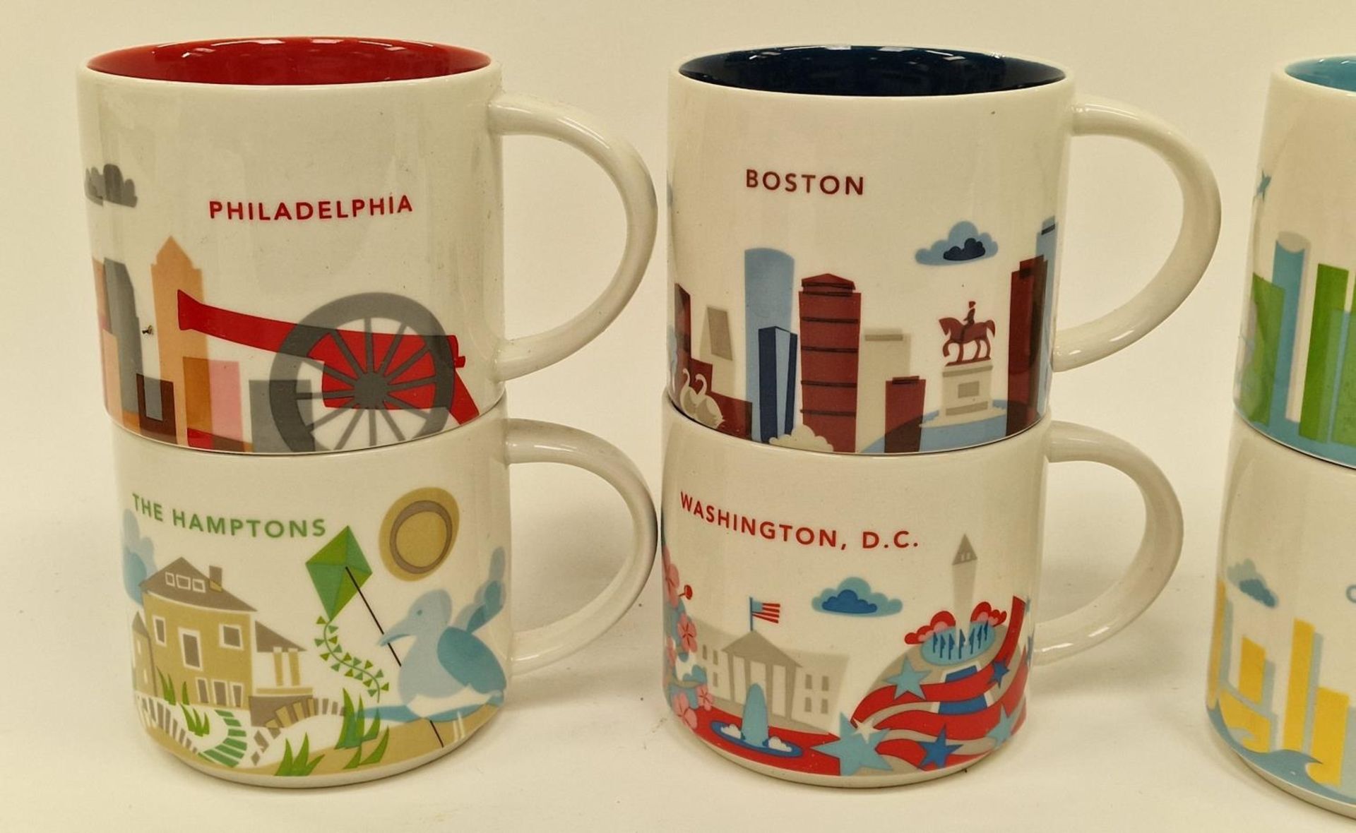 Starbucks "You Are Here" collection of U.S. porcelain mugs to include Philadelphia, Washington D.C., - Image 2 of 4