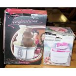 Temptations double head chocolate fountain c/w an ice cream maker