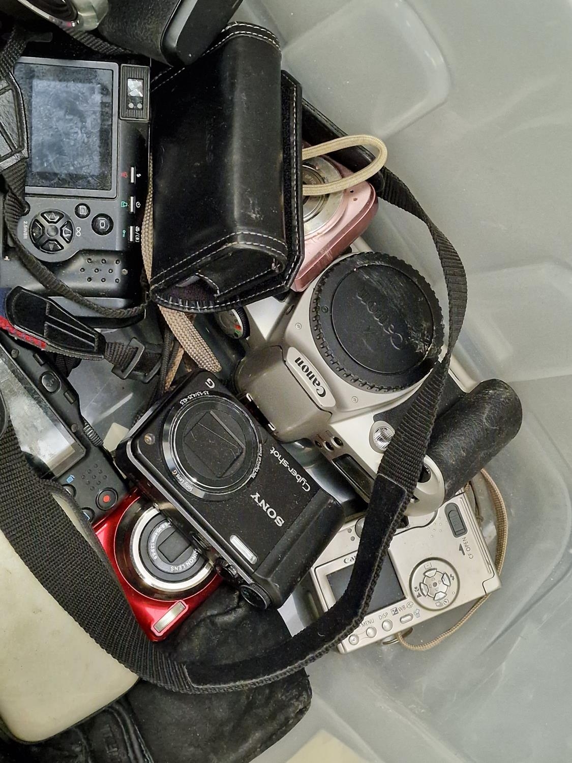 Collection of various compact digital cameras and accessories. - Image 2 of 3