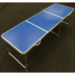 Three section folding camping table.