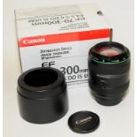Canon EF 70-300 f/4.5-5.6 DO IS USM zoom lens. Boxed