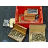 Large collection of printers block letters brass and lead mixture