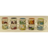 Starbucks "You Are Here" collection of U.S. porcelain mugs to include Philadelphia, Washington D.C.,