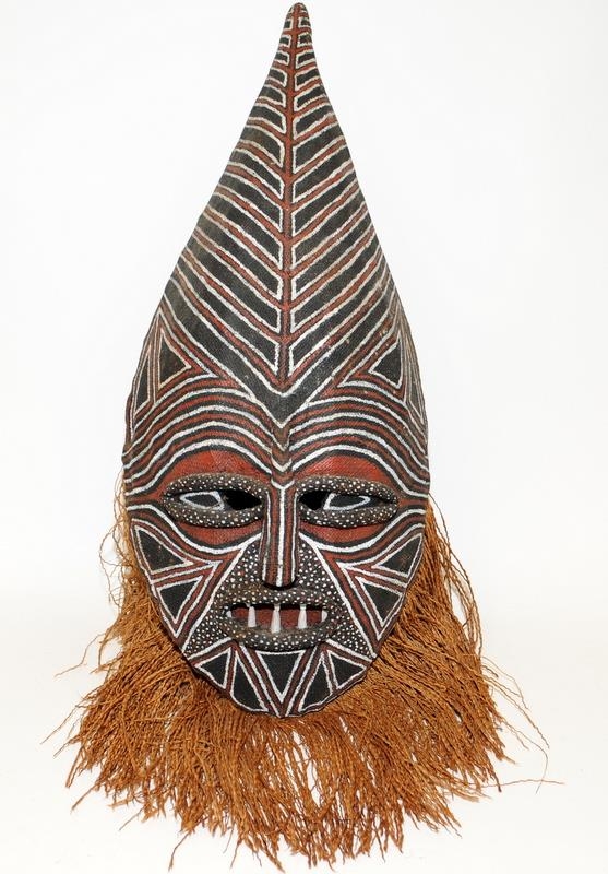 Grotesque African tribal mask