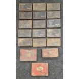 Collection of vintage advertising cigarette tins (18).