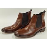 As new leather Chelsea boots in brown tan size 9