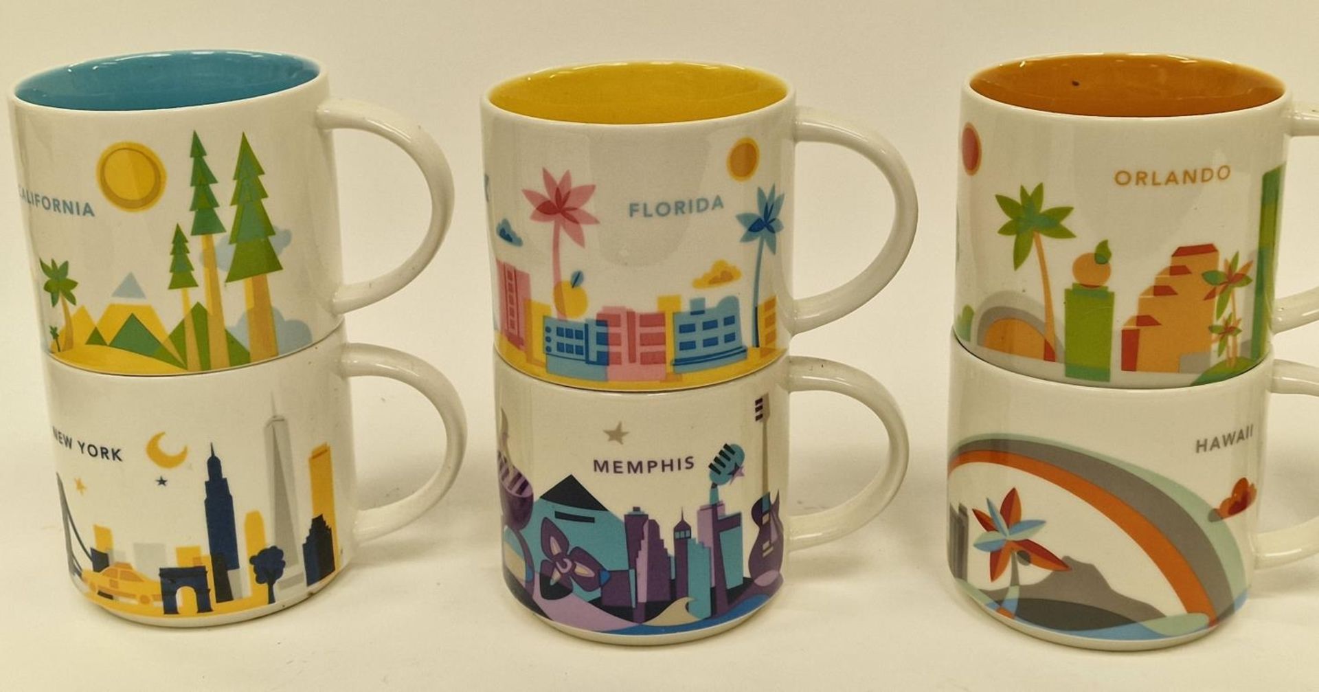 Starbucks "You Are Here" collection of U.S. and other porcelain mugs to include Amsterdam, Madrid, - Image 2 of 4