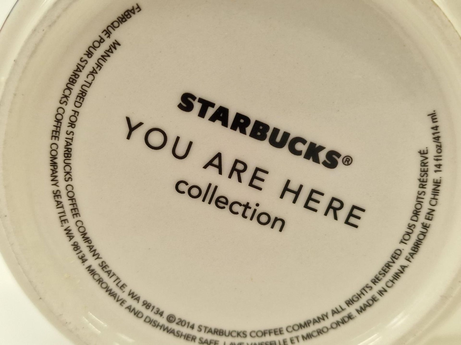 Starbucks "You Are Here" collection of U.S. and other porcelain mugs to include Boston, Texas, - Image 4 of 4