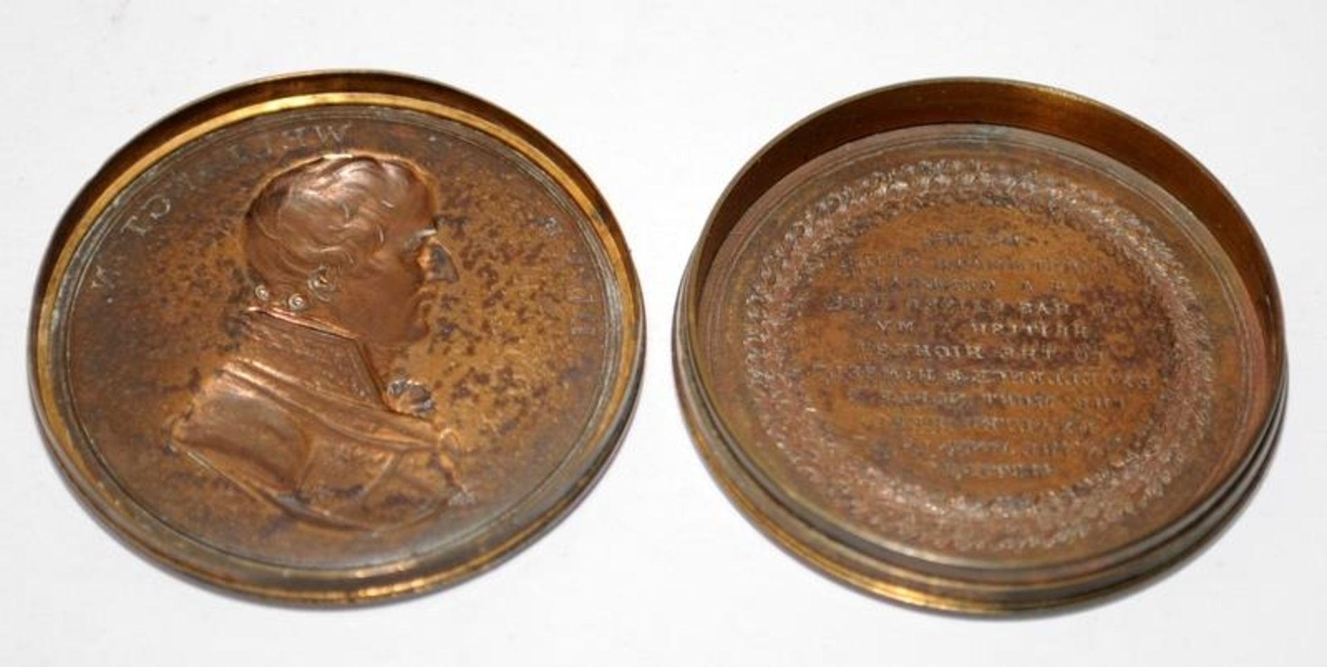 Rare early 19th Century Duke of Wellington Peninsular Campaign commemorative copper box. This - Image 4 of 4
