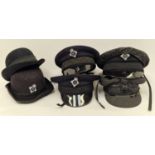 Collection of hats to include police uniform hats (6).