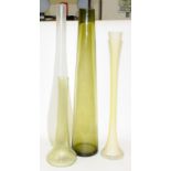 4 items of large contemporary glass vases