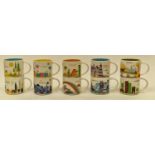 Starbucks "You Are Here" collection of U.S. and other porcelain mugs to include Amsterdam, Madrid,
