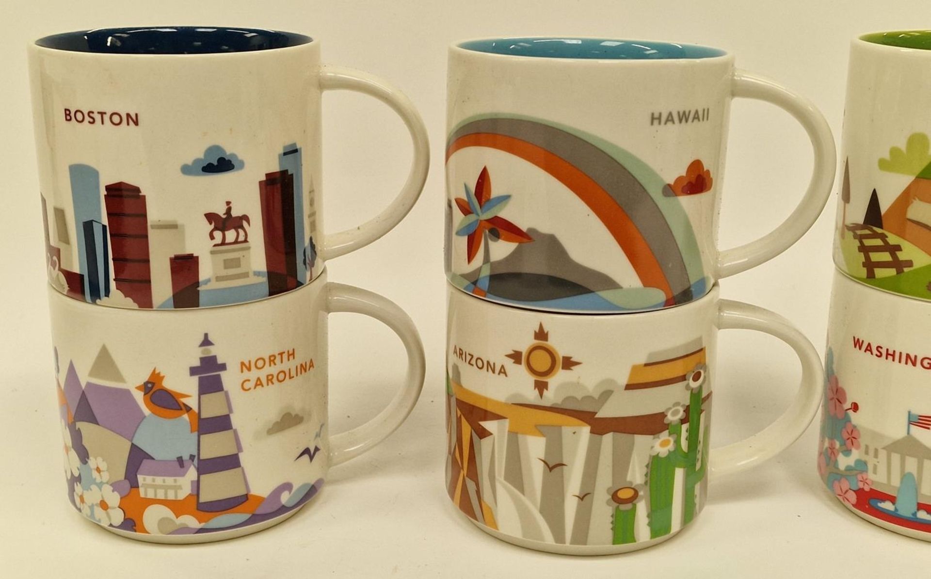 Starbucks "You Are Here" collection of U.S. and other porcelain mugs to include Boston, Texas, - Image 2 of 4