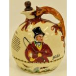 John Peel Crown Devon Fieldings musical jug pitcher. Music box is functioning 21cm tall.