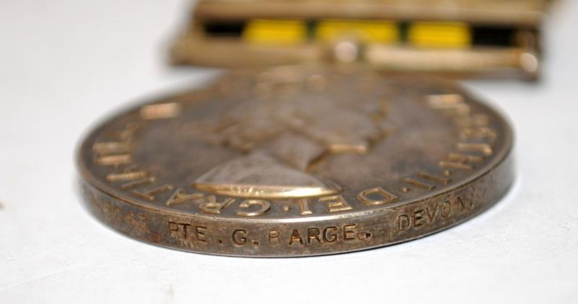 Africa General service medal with Kenya Bar issued to 22945043 Pte. G. Barge - Devon Regt. Lot - Image 4 of 6