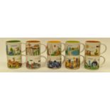 Starbucks "You Are Here" collection of U.S. porcelain mugs to include Arizona, Waikiki, Denver,