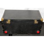 Antique 1920's Orderlee car / motoring trunk. Hinged drop down front panel with leather carry