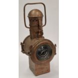 French SNCF antique railway lamp 45cm tall.