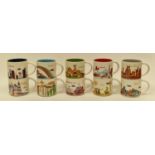 Starbucks "You Are Here" collection of U.S. and other porcelain mugs to include Boston, Texas,