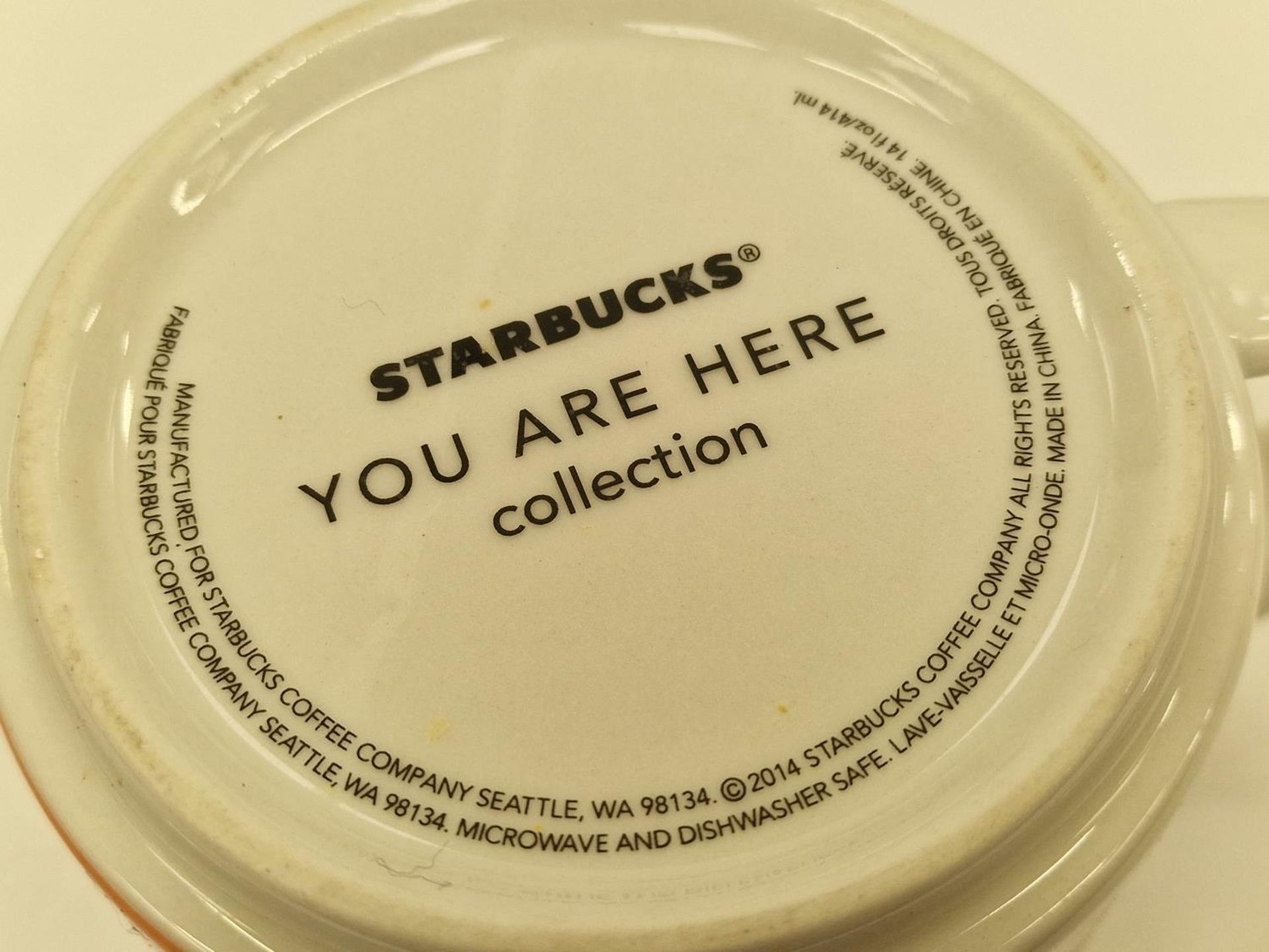 Starbucks "You Are Here" collection of U.S. porcelain mugs to include Arizona, Waikiki, Denver, - Image 4 of 4