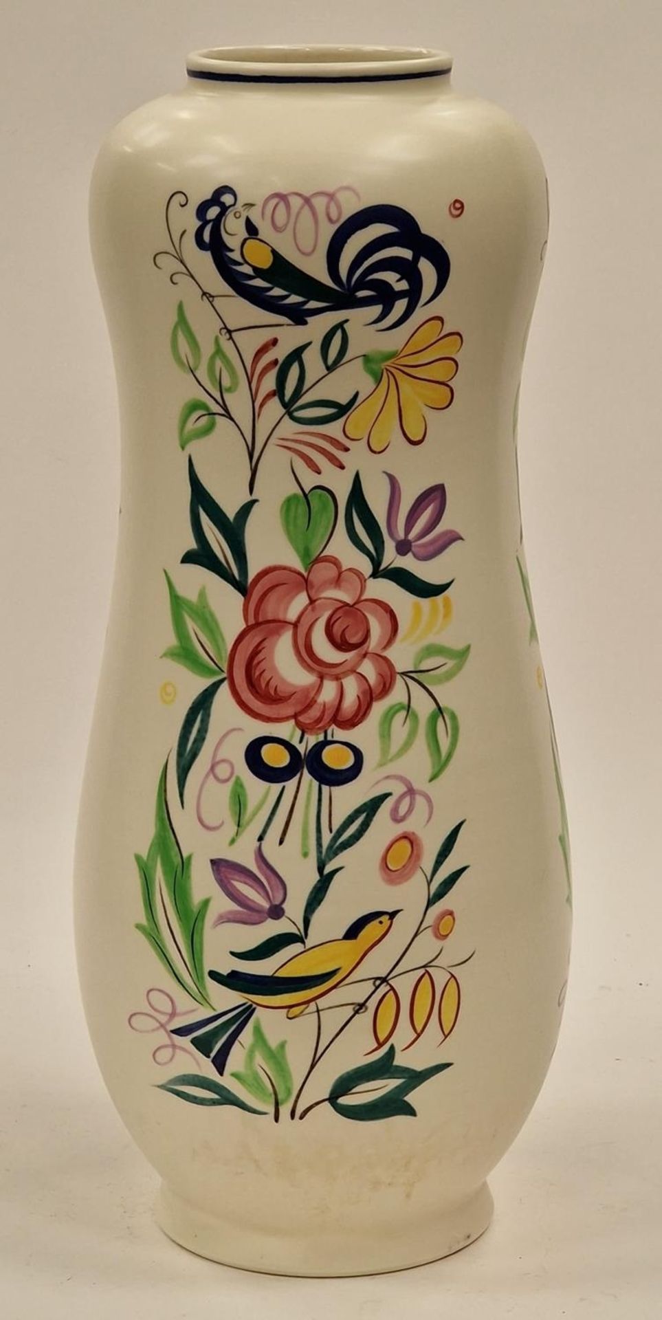 Poole Pottery large LE pattern peanut vase 17" high.