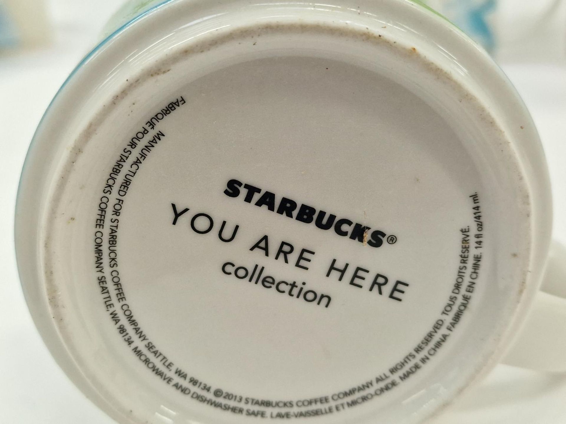 Starbucks "You Are Here" collection of U.S. porcelain mugs to include Philadelphia, Washington D.C., - Image 4 of 4