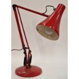 Vintage Anglepoise model 90 Red desk lamp.