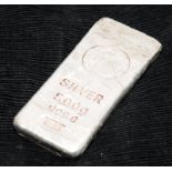 500g .999 pure solid silver bar issued by Emirates